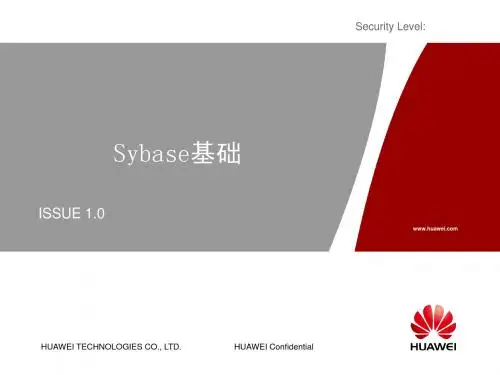 Sybase基础