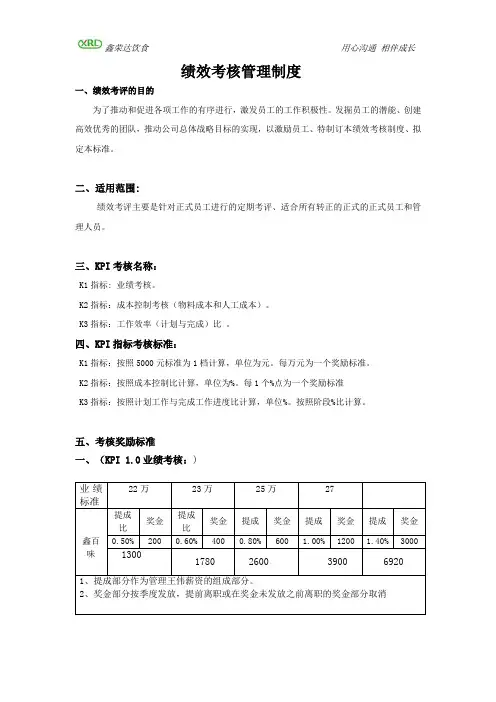 绩效考核制度