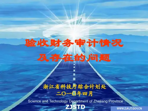 验收财务审计情况及存在的问题-PPT文档资料
