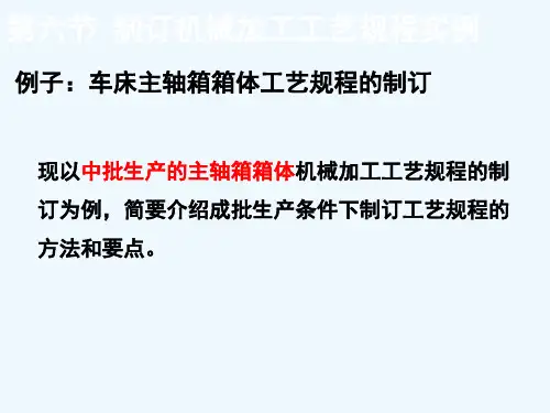 车床主轴箱箱体工艺规程PPT课件( 46页)