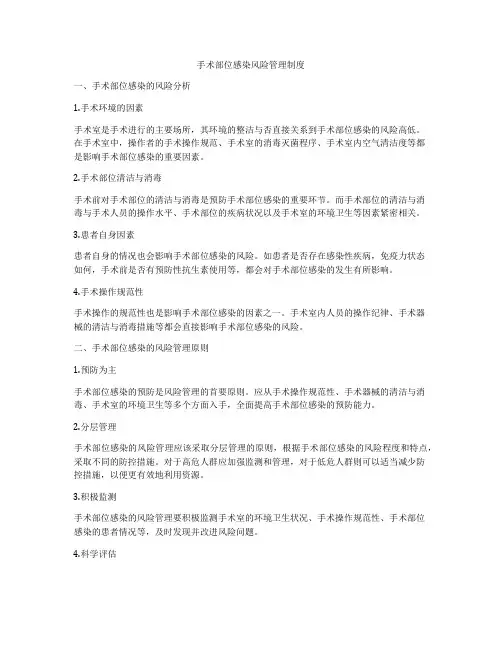 手术部位感染风险管理制度