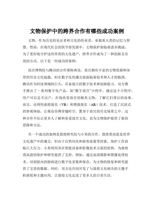 文物保护中的跨界合作有哪些成功案例