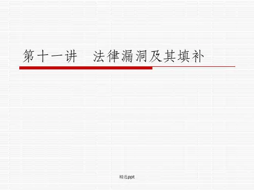 法律漏洞及其填补