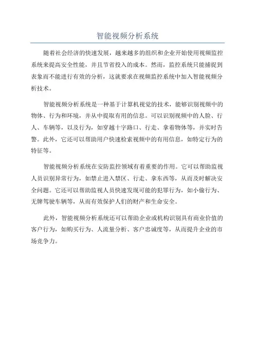智能视频分析系统