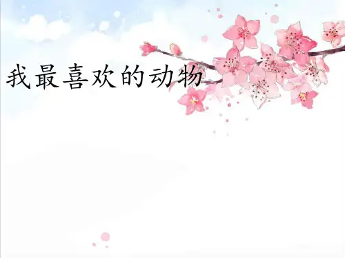 《我最喜欢的小动物》写作指导精品PPT课件