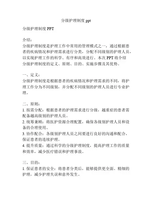 分级护理制度ppt