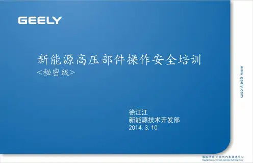 (完整版)新能源高压部件操作安全培训教材