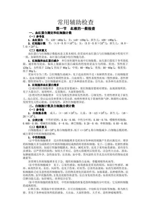 常用辅助检查
