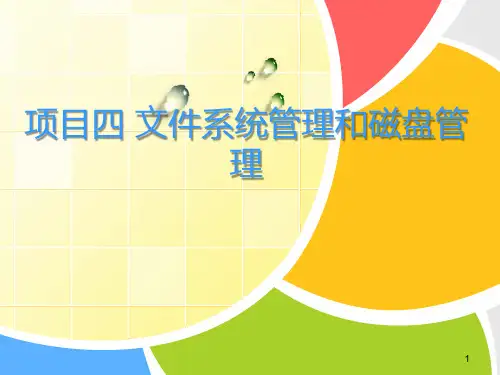 网络操作系统(Windows Server 2008)课件(共13单元)项目4文件系统管理和磁盘管理