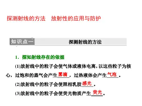 探测射线的方法、放射性的应用与防护  课件 (2)