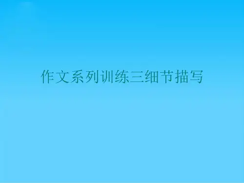作文系列训练三细节描写