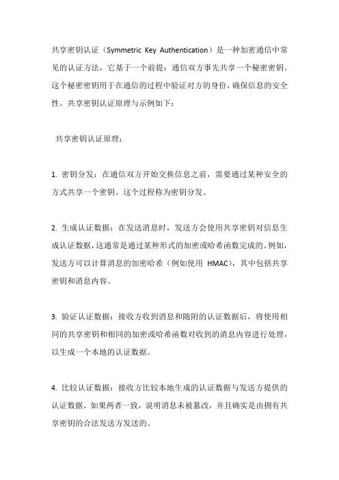 共享密钥认证原理和示例