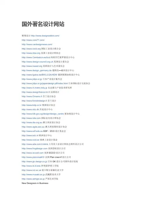 国外著名设计网站