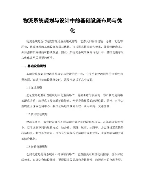 物流系统规划与设计中的基础设施布局与优化