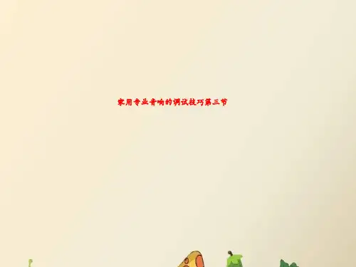 家用专业音响的调试技巧第三节