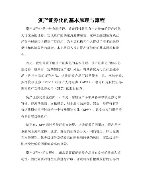资产证券化的基本原理与流程