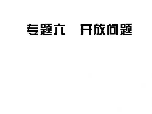 开放问题