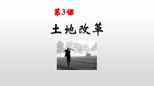 人教版八年级下册中国历史第3课土地改革课件