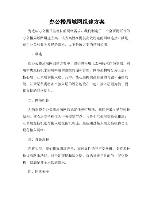 办公楼局域网组建方案