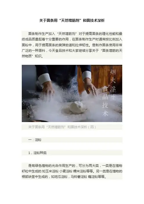 关于面条用“天然增筋剂”和面技术深析
