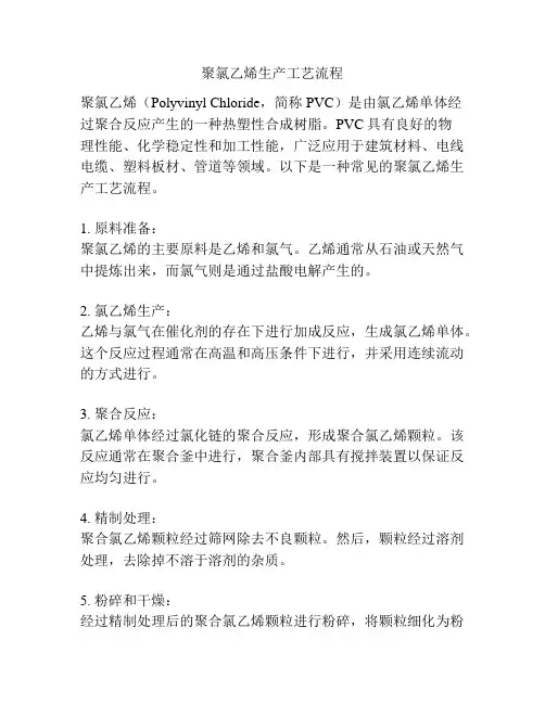 聚氯乙烯生产工艺流程