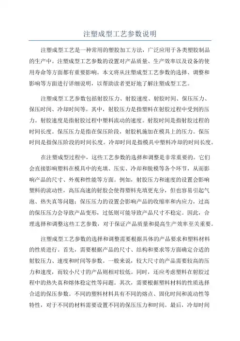 注塑成型工艺参数说明
