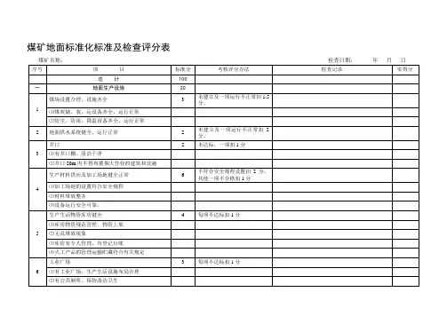 安全质量标准化标准及检查评级表(改2)