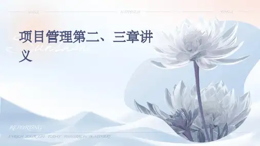 项目管理第二、三章