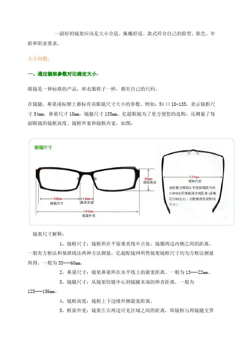 如何挑选合适的镜架