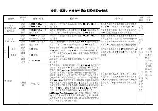 微生物取样检测检验规范
