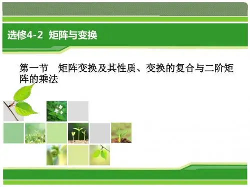 2014人教A版数学一轮复习指导课件 选修4-2 第1节 矩阵变换及其性质变换的复合与二阶矩阵的乘法