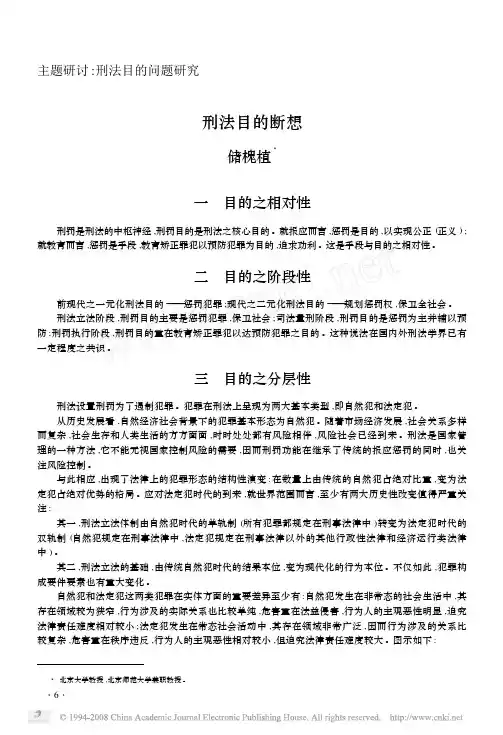 刑法目的断想