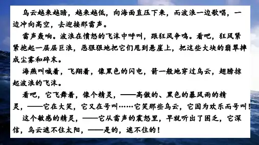 高中语文统编版选择性必修中册13.2《致大海》(共27张ppt)
