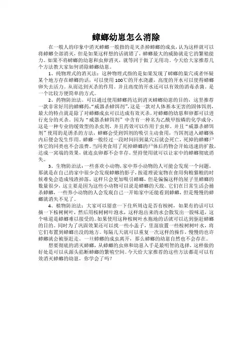 蟑螂幼崽怎么消除,看看这几个方法