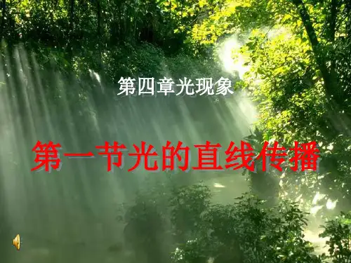 【精品课件】初中八年级物理上册：《光的直线传播》教学ppt课件