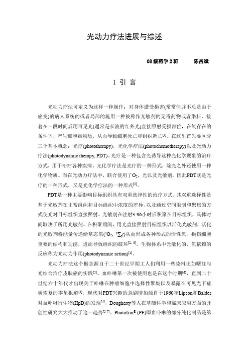 光动力疗法进展与综述