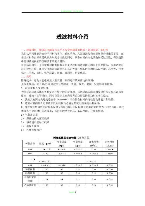 透波材料介绍