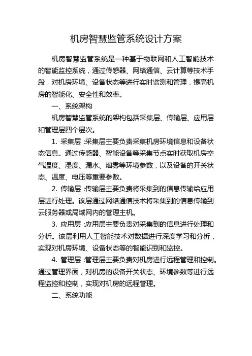 机房智慧监管系统设计方案