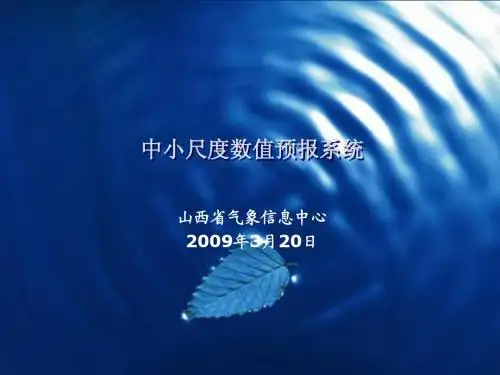中小尺度数值预报