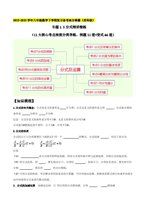 分式精讲精练55道