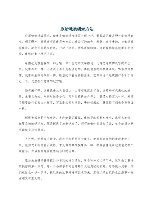 原始地质编录方法