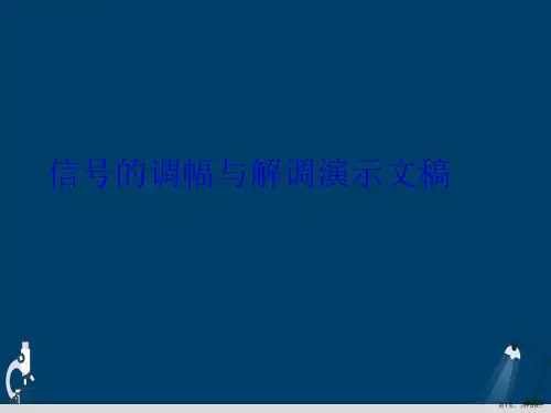 信号的调幅与解调演示文稿