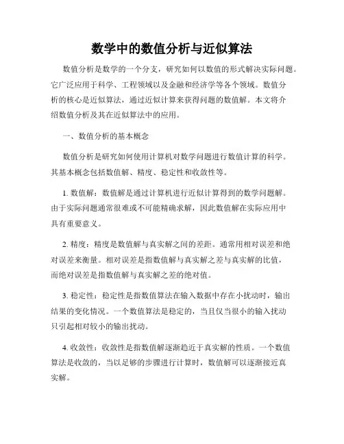 数学中的数值分析与近似算法