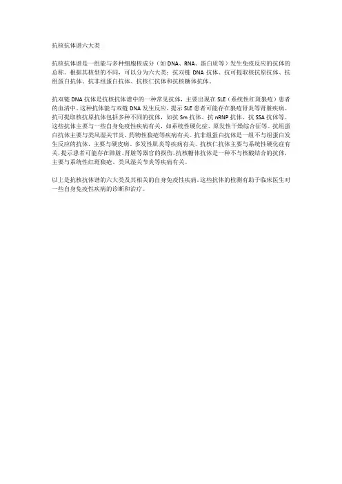 抗核抗体谱六大类