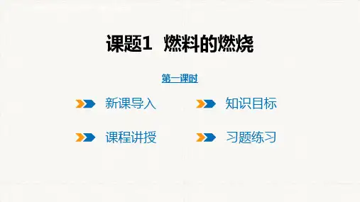 第七单元 课题1 燃料的燃烧 第1课时 课件(共24张PPT)人教版九年级化学上册