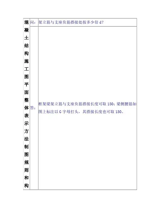 混凝土结构施工图平面整体表示方法制图规则和构造详图