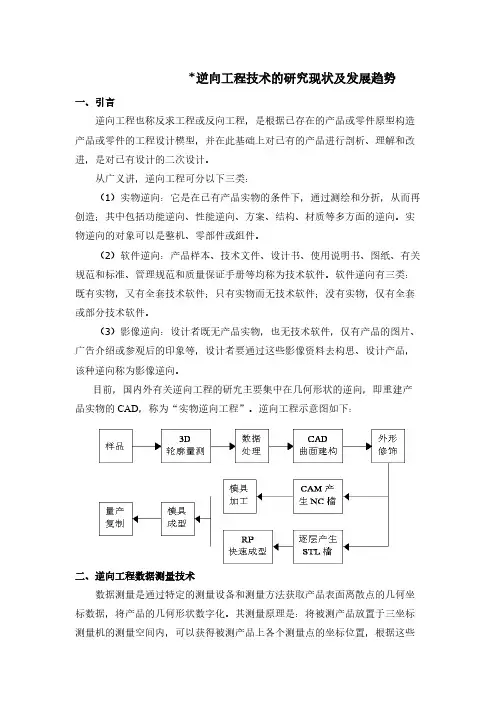 逆向工程技术的研究现状及发展趋势