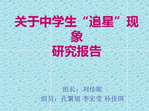 课题研究报告追星PPT