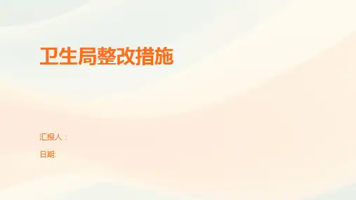 卫生局整改措施