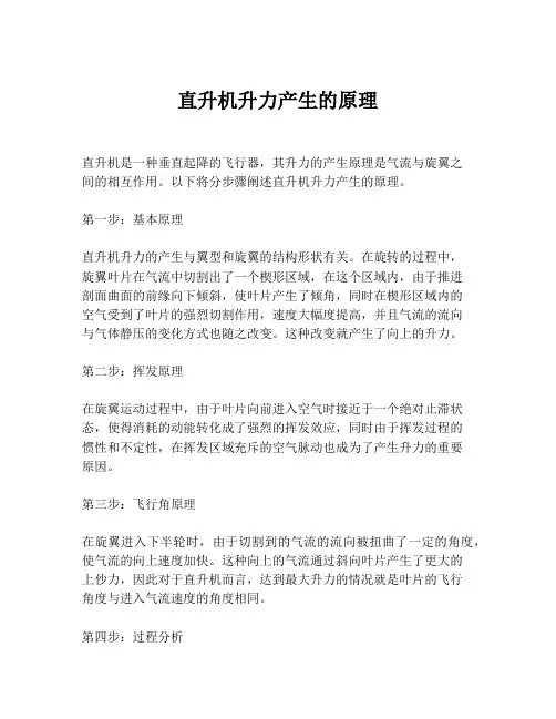 直升机升力产生的原理
